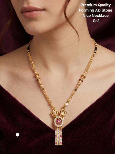 Premium quality forming AD stone Nice Necklace G 2 Designer imitation jewelry in Gujarat
